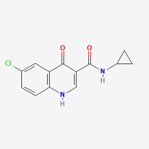 molecular formula C13H11ClN2O2 B4504476 6-氯-N-环丙基-4-羟基-3-喹啉甲酰胺 