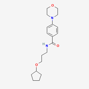 molecular formula C19H28N2O3 B4504479 N-[3-(cyclopentyloxy)propyl]-4-(4-morpholinyl)benzamide 