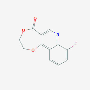 molecular formula C12H8FNO3 B4504497 8-Fluoro-2,3-dihydro-[1,4]dioxepino[6,5-c]quinolin-5-one 