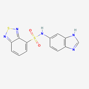 molecular formula C13H9N5O2S2 B4504503 N-(1H-benzimidazol-6-yl)-2,1,3-benzothiadiazole-4-sulfonamide 