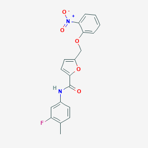 N-(3-fluoro-4-methylphenyl)-5-({2-nitrophenoxy}methyl)-2-furamide