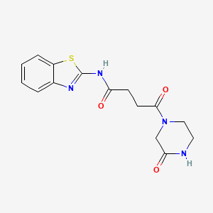 N-1,3-benzothiazol-2-yl-4-oxo-4-(3-oxo-1-piperazinyl)butanamide