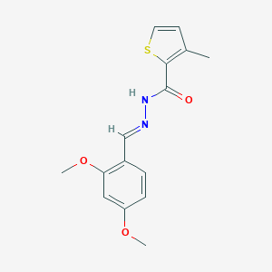 molecular formula C15H16N2O3S B450453 N'-(2,4-dimethoxybenzylidene)-3-methyl-2-thiophenecarbohydrazide 