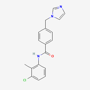 molecular formula C18H16ClN3O B4504534 N-(3-chloro-2-methylphenyl)-4-(imidazol-1-ylmethyl)benzamide 