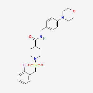 1-[(2-fluorobenzyl)sulfonyl]-N-[4-(4-morpholinyl)benzyl]-4-piperidinecarboxamide