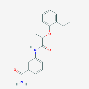 molecular formula C18H20N2O3 B4504559 3-{[2-(2-ethylphenoxy)propanoyl]amino}benzamide 