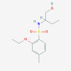 molecular formula C13H21NO4S B4504566 2-乙氧基-N-[1-(羟甲基)丙基]-4-甲基苯磺酰胺 