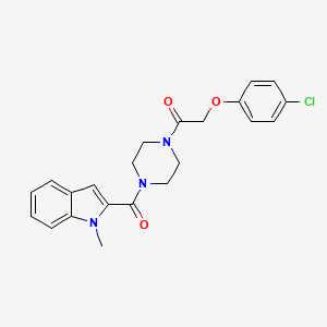 2-(4-chlorophenoxy)-1-{4-[(1-methyl-1H-indol-2-yl)carbonyl]piperazin-1-yl}ethanone