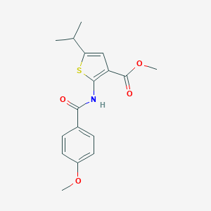 Methyl 5-isopropyl-2-[(4-methoxybenzoyl)amino]thiophene-3-carboxylate