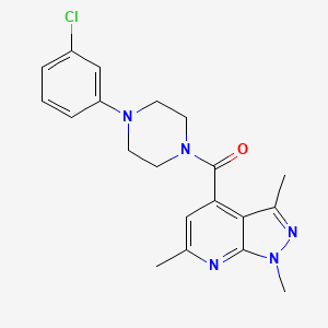 [4-(3-chlorophenyl)piperazino](1,3,6-trimethyl-1H-pyrazolo[3,4-b]pyridin-4-yl)methanone