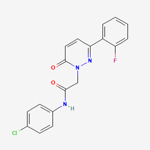 molecular formula C18H13ClFN3O2 B4504583 N-(4-chlorophenyl)-2-(3-(2-fluorophenyl)-6-oxopyridazin-1(6H)-yl)acetamide 