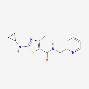 2-(cyclopropylamino)-4-methyl-N-(pyridin-2-ylmethyl)-1,3-thiazole-5-carboxamide