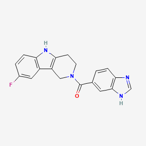 1H-benzimidazol-6-yl(8-fluoro-1,3,4,5-tetrahydro-2H-pyrido[4,3-b]indol-2-yl)methanone