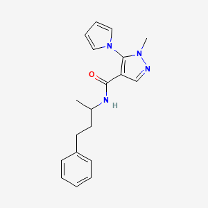 1-methyl-N-(4-phenylbutan-2-yl)-5-(1H-pyrrol-1-yl)-1H-pyrazole-4-carboxamide