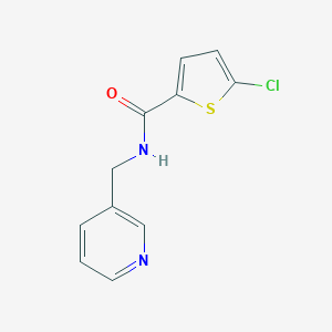 molecular formula C11H9ClN2OS B450464 5-chloro-N-(pyridin-3-ylmethyl)thiophene-2-carboxamide CAS No. 325733-69-5