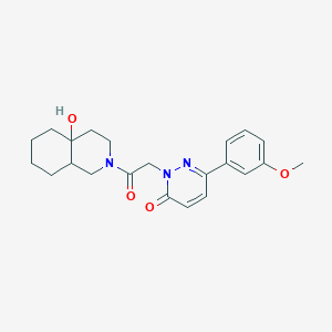 molecular formula C22H27N3O4 B4504650 2-[2-(4a-hydroxyoctahydro-2(1H)-isoquinolinyl)-2-oxoethyl]-6-(3-methoxyphenyl)-3(2H)-pyridazinone 