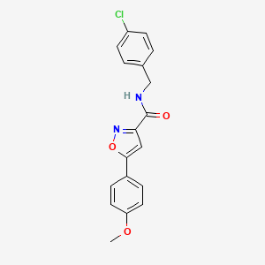 N-[(4-chlorophenyl)methyl]-5-(4-methoxyphenyl)-1,2-oxazole-3-carboxamide