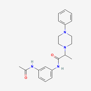 N-[3-(acetylamino)phenyl]-2-(4-phenyl-1-piperazinyl)propanamide