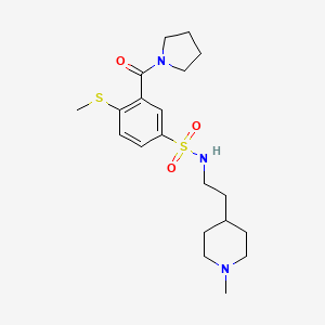 N-[2-(1-methyl-4-piperidinyl)ethyl]-4-(methylthio)-3-(1-pyrrolidinylcarbonyl)benzenesulfonamide