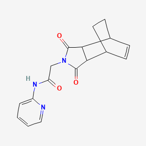 molecular formula C17H17N3O3 B4504691 2-(3,5-dioxo-4-azatricyclo[5.2.2.02,6]undec-8-en-4-yl)-N-pyridin-2-ylacetamide 