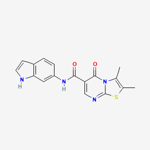 N-(1H-indol-6-yl)-2,3-dimethyl-5-oxo-5H-[1,3]thiazolo[3,2-a]pyrimidine-6-carboxamide