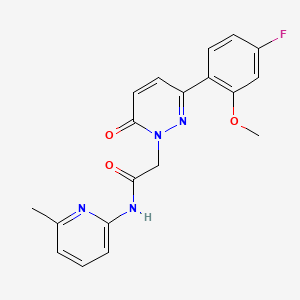 molecular formula C19H17FN4O3 B4504708 2-[3-(4-fluoro-2-methoxyphenyl)-6-oxopyridazin-1(6H)-yl]-N-(6-methylpyridin-2-yl)acetamide 