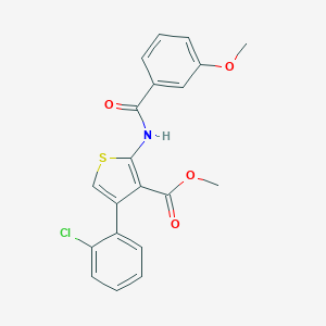 molecular formula C20H16ClNO4S B450472 Methyl 4-(2-chlorophenyl)-2-[(3-methoxybenzoyl)amino]thiophene-3-carboxylate 
