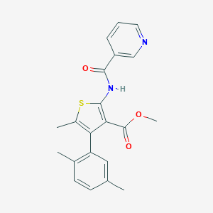 Methyl 4-(2,5-dimethylphenyl)-5-methyl-2-[(pyridin-3-ylcarbonyl)amino]thiophene-3-carboxylate