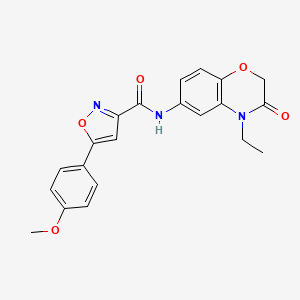 N-(4-ethyl-3-oxo-3,4-dihydro-2H-1,4-benzoxazin-6-yl)-5-(4-methoxyphenyl)-1,2-oxazole-3-carboxamide