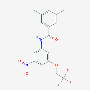 3,5-dimethyl-N-[3-nitro-5-(2,2,2-trifluoroethoxy)phenyl]benzamide