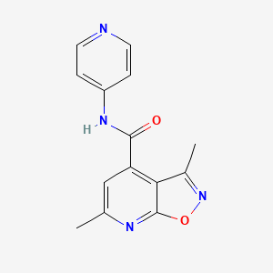 3,6-dimethyl-N-(pyridin-4-yl)[1,2]oxazolo[5,4-b]pyridine-4-carboxamide