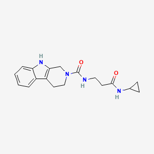 molecular formula C18H22N4O2 B4504782 N-[3-(环丙基氨基)-3-氧代丙基]-1,3,4,9-四氢-2H-β-咔啉-2-甲酰胺 