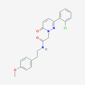 molecular formula C21H20ClN3O3 B4504784 2-[3-(2-chlorophenyl)-6-oxo-1(6H)-pyridazinyl]-N~1~-(4-methoxyphenethyl)acetamide 