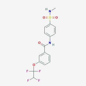 molecular formula C16H14F4N2O4S B450479 N-[4-(methylsulfamoyl)phenyl]-3-(1,1,2,2-tetrafluoroethoxy)benzamide 
