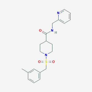 1-[(3-METHYLPHENYL)METHANESULFONYL]-N-[(PYRIDIN-2-YL)METHYL]PIPERIDINE-4-CARBOXAMIDE