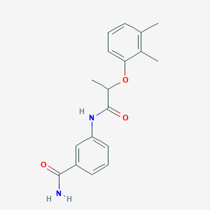 molecular formula C18H20N2O3 B4504818 3-{[2-(2,3-dimethylphenoxy)propanoyl]amino}benzamide 