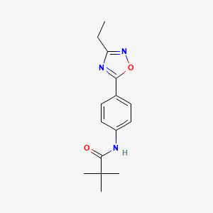 molecular formula C15H19N3O2 B4504821 N-[4-(3-乙基-1,2,4-恶二唑-5-基)苯基]-2,2-二甲基丙酰胺 