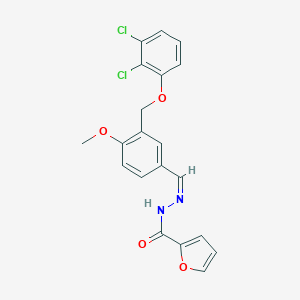 molecular formula C20H16Cl2N2O4 B450483 N'-{3-[(2,3-dichlorophenoxy)methyl]-4-methoxybenzylidene}-2-furohydrazide 