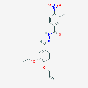 molecular formula C20H21N3O5 B450484 N'-[4-(allyloxy)-3-ethoxybenzylidene]-4-nitro-3-methylbenzohydrazide 