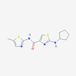 molecular formula C13H16N4OS2 B4504858 2-(环戊基氨基)-N-(5-甲基-1,3-噻唑-2-基)-1,3-噻唑-4-甲酰胺 