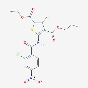 2-Ethyl 4-propyl 5-({2-chloro-4-nitrobenzoyl}amino)-3-methyl-2,4-thiophenedicarboxylate