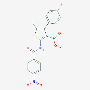 Methyl 4-(4-fluorophenyl)-2-({4-nitrobenzoyl}amino)-5-methylthiophene-3-carboxylate