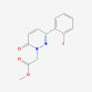 molecular formula C13H11FN2O3 B4504929 甲基[3-(2-氟苯基)-6-氧代-1(6H)-嘧啶嗪基]乙酸酯 CAS No. 1206119-34-7