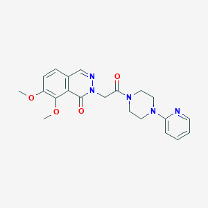 molecular formula C21H23N5O4 B4504930 7,8-dimethoxy-2-(2-oxo-2-(4-(pyridin-2-yl)piperazin-1-yl)ethyl)phthalazin-1(2H)-one 