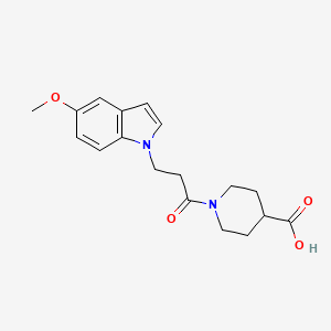 1-[3-(5-methoxy-1H-indol-1-yl)propanoyl]piperidine-4-carboxylic acid