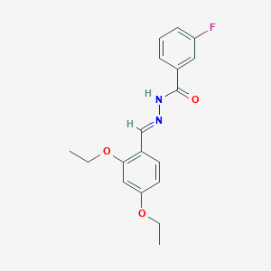 N'-(2,4-diethoxybenzylidene)-3-fluorobenzohydrazide