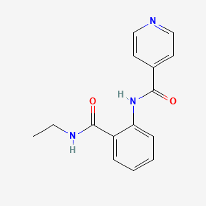 molecular formula C15H15N3O2 B4504980 N-[2-(ethylcarbamoyl)phenyl]pyridine-4-carboxamide 