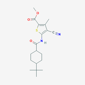 Methyl 5-{[(4-tert-butylcyclohexyl)carbonyl]amino}-4-cyano-3-methyl-2-thiophenecarboxylate