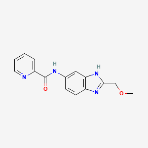 molecular formula C15H14N4O2 B4504992 N-[2-(methoxymethyl)-1H-benzimidazol-5-yl]pyridine-2-carboxamide 