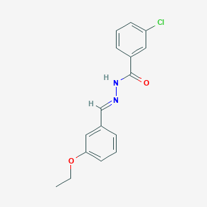 molecular formula C16H15ClN2O2 B450502 3-chloro-N'-(3-ethoxybenzylidene)benzohydrazide 